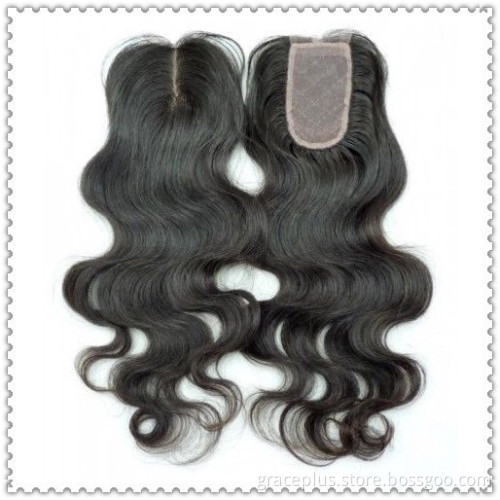 Virgin indian hair hand-knotted lace closure